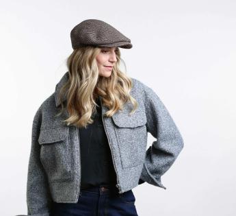 Casquette plate tweed New York